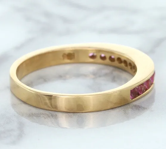 0.35ctw Round Pink Sapphire Ring in 14K Rose Gold