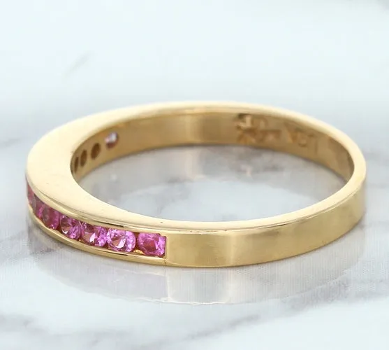 0.35ctw Round Pink Sapphire Ring in 14K Rose Gold