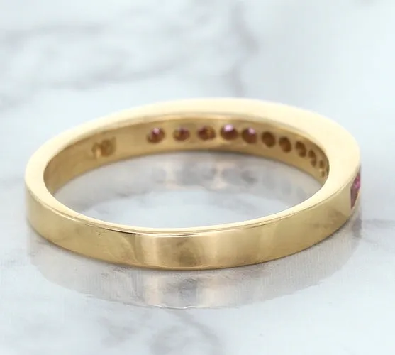 0.35ctw Round Pink Sapphire Ring in 14K Rose Gold