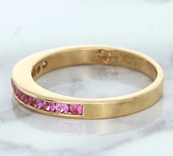 0.35ctw Round Pink Sapphire Ring in 14K Rose Gold