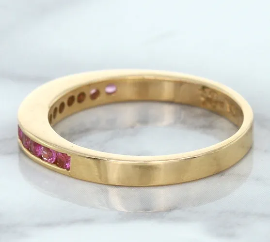 0.35ctw Round Pink Sapphire Ring in 14K Rose Gold