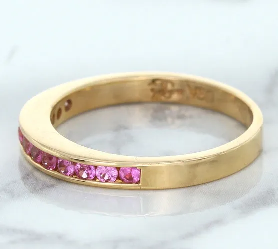 0.35ctw Round Pink Sapphire Ring in 14K Rose Gold