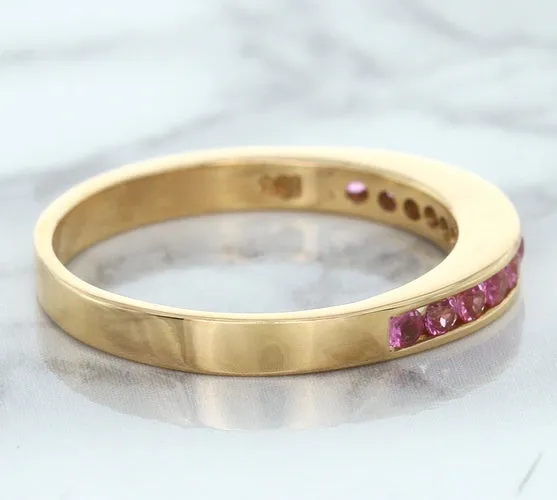 0.35ctw Round Pink Sapphire Ring in 14K Rose Gold