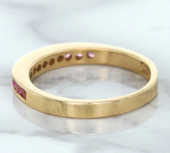 0.35ctw Round Pink Sapphire Ring in 14K Rose Gold