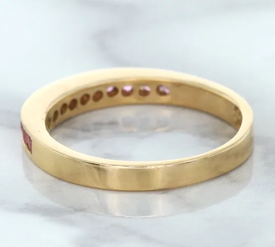0.35ctw Round Pink Sapphire Ring in 14K Rose Gold