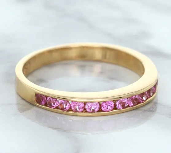 0.35ctw Round Pink Sapphire Ring in 14K Rose Gold