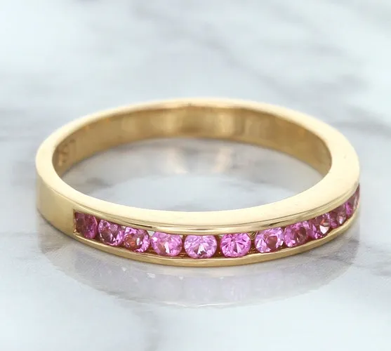 0.35ctw Round Pink Sapphire Ring in 14K Rose Gold