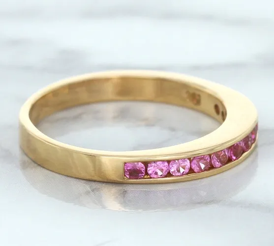 0.35ctw Round Pink Sapphire Ring in 14K Rose Gold