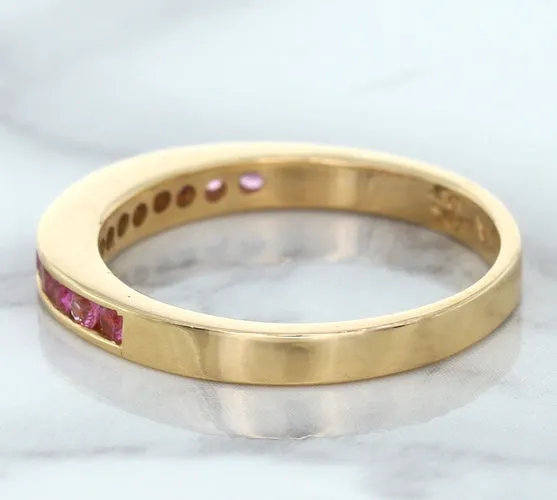 0.35ctw Round Pink Sapphire Ring in 14K Rose Gold