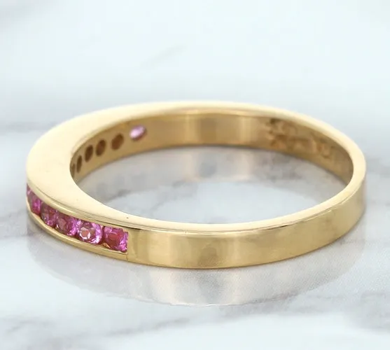 0.35ctw Round Pink Sapphire Ring in 14K Rose Gold