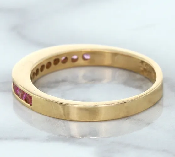 0.35ctw Round Pink Sapphire Ring in 14K Rose Gold