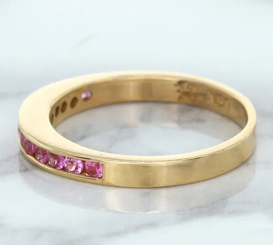 0.35ctw Round Pink Sapphire Ring in 14K Rose Gold