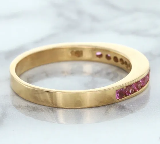 0.35ctw Round Pink Sapphire Ring in 14K Rose Gold