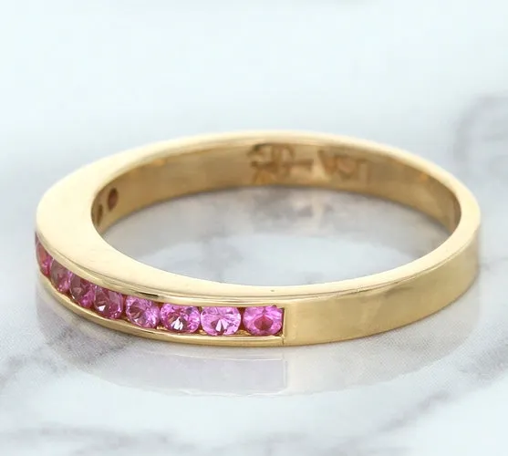 0.35ctw Round Pink Sapphire Ring in 14K Rose Gold