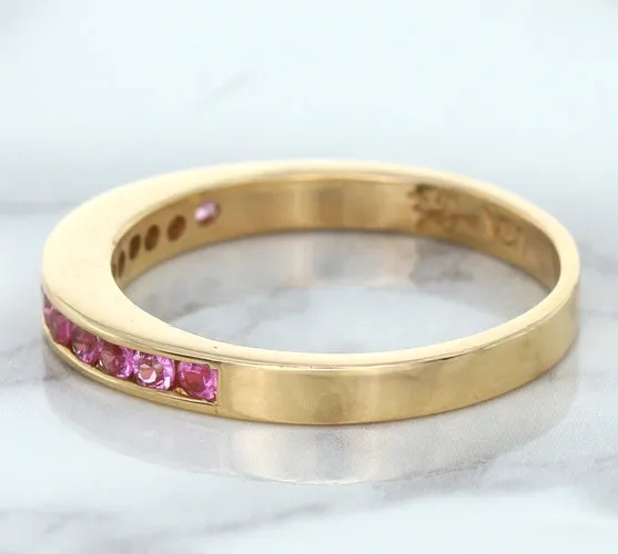 0.35ctw Round Pink Sapphire Ring in 14K Rose Gold