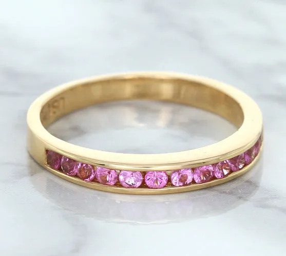 0.35ctw Round Pink Sapphire Ring in 14K Rose Gold