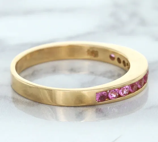 0.35ctw Round Pink Sapphire Ring in 14K Rose Gold
