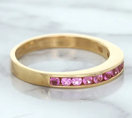 0.35ctw Round Pink Sapphire Ring in 14K Rose Gold