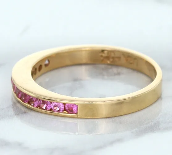 0.35ctw Round Pink Sapphire Ring in 14K Rose Gold