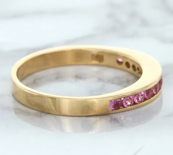0.35ctw Round Pink Sapphire Ring in 14K Rose Gold
