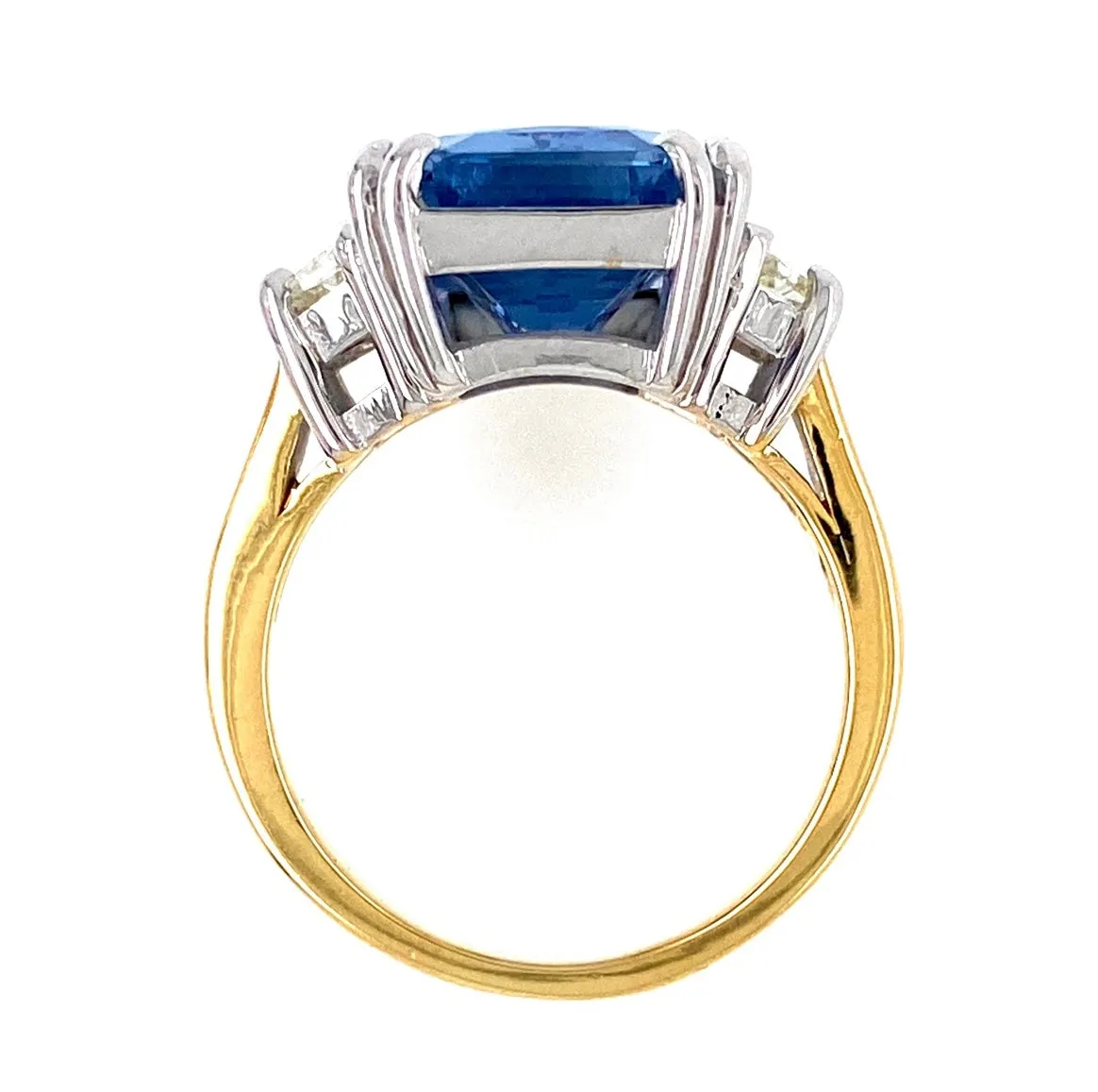10.23ct Violet Blue Sapphire and Diamond Ring
