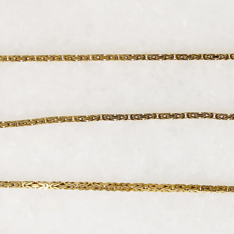 14k Gold 20" Byzantine Chain