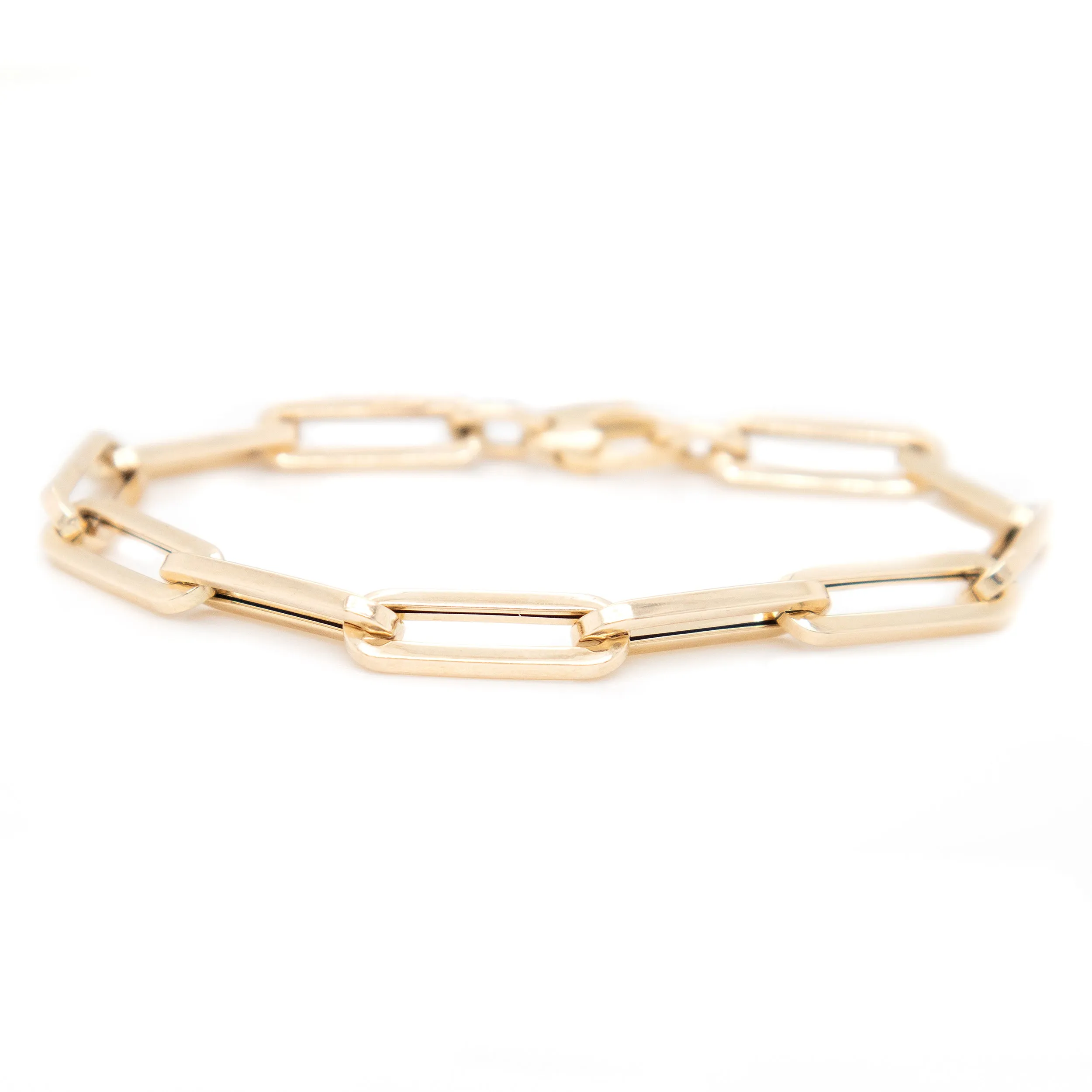 14k Gold Chain Large Link Bracelet