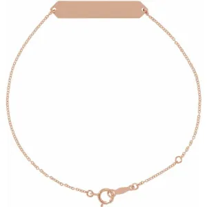 14K Rose Gold Geometric 7-8" Bracelet