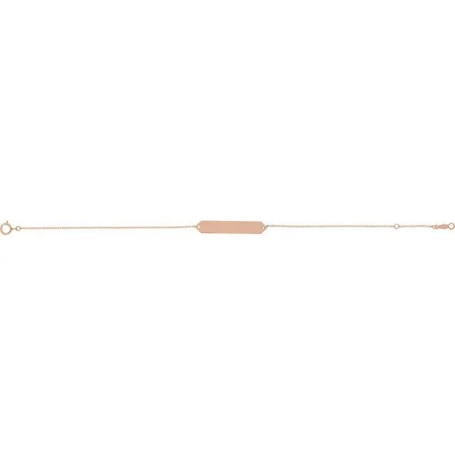 14K Rose Gold Geometric 7-8" Bracelet