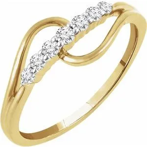 14K Yellow 1/5 CTW Diamond Ring