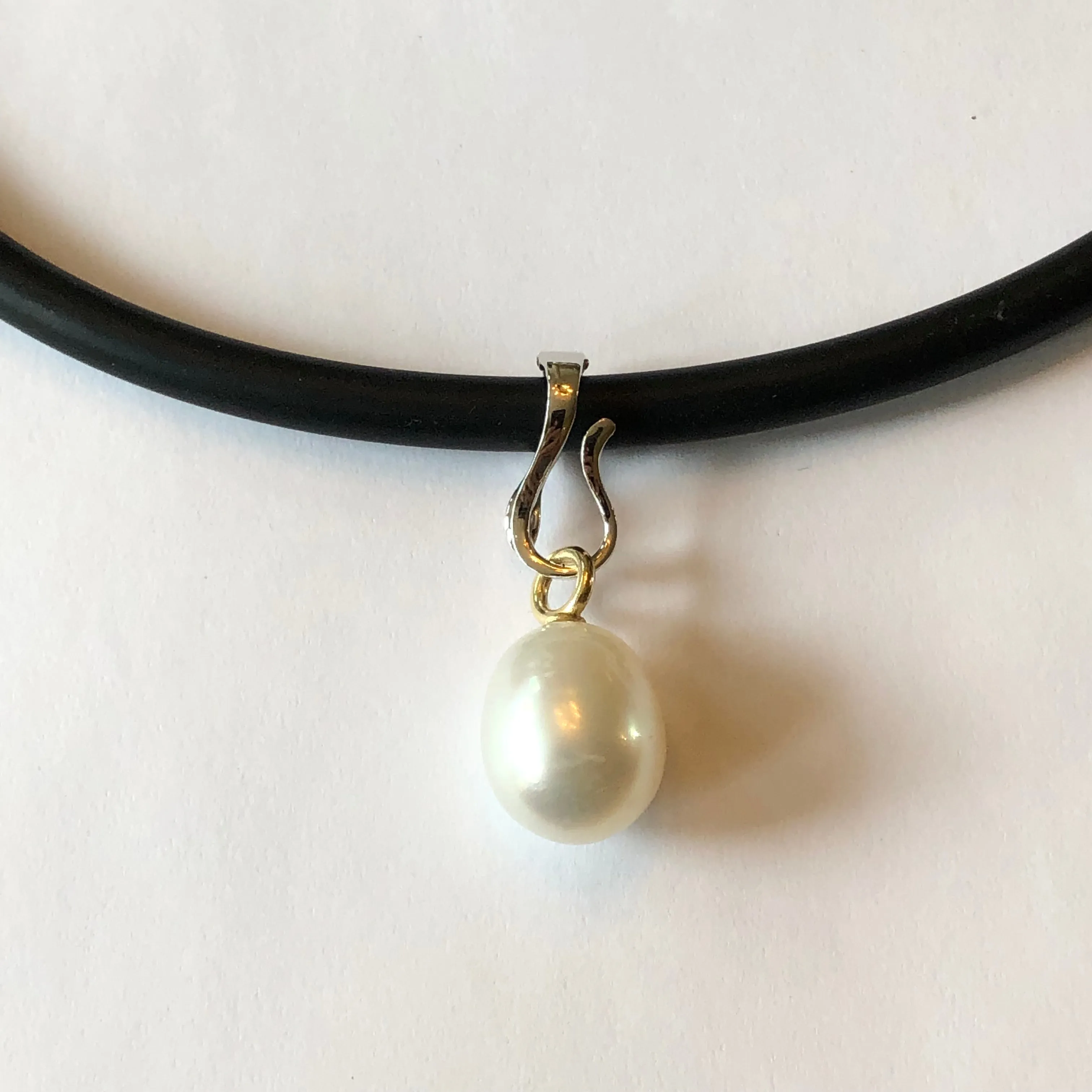 14KT White Gold Pearl Enhancer Pendant Hanger