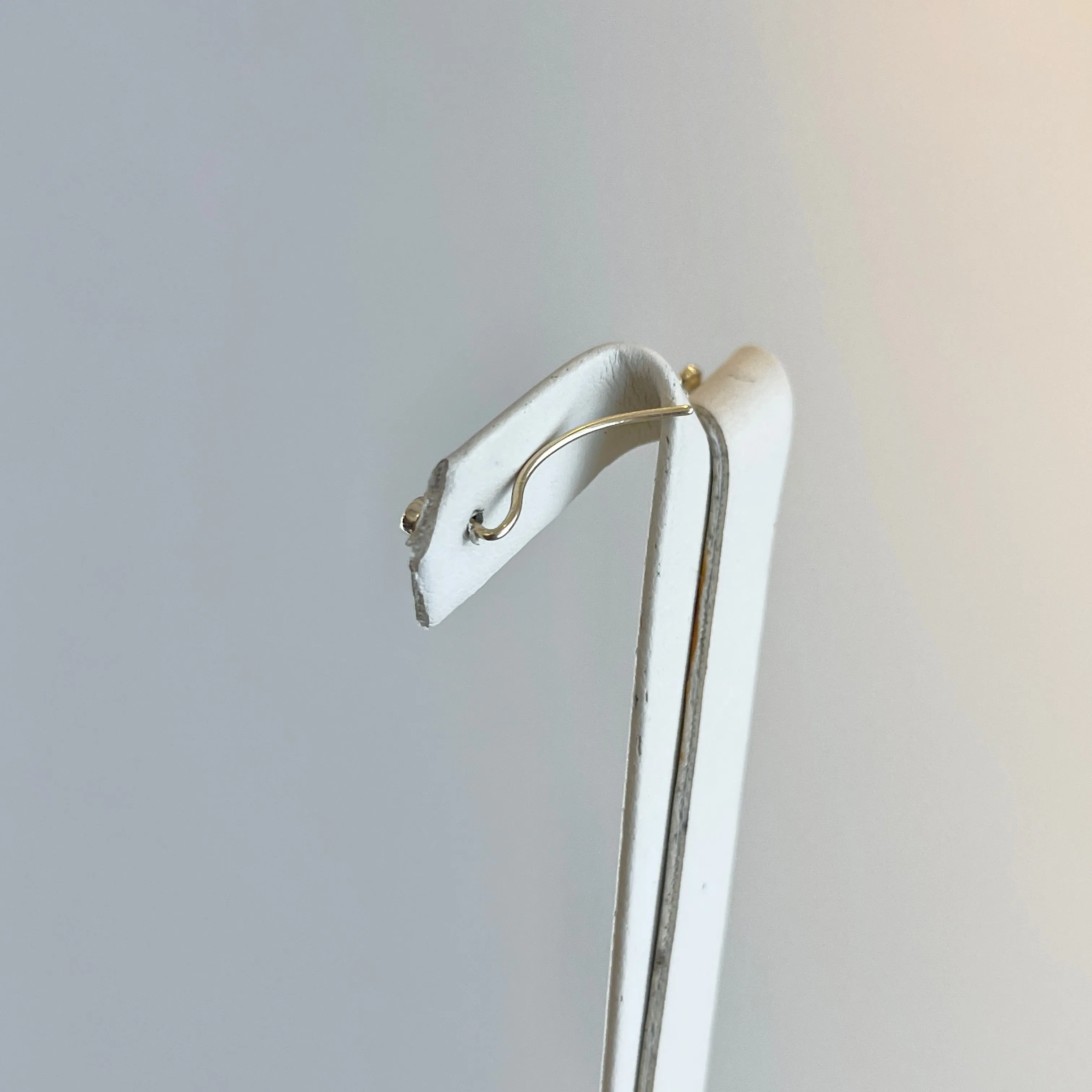 14KT Yellow Gold 8 CZ Stone Ear Climber Threader Earrings
