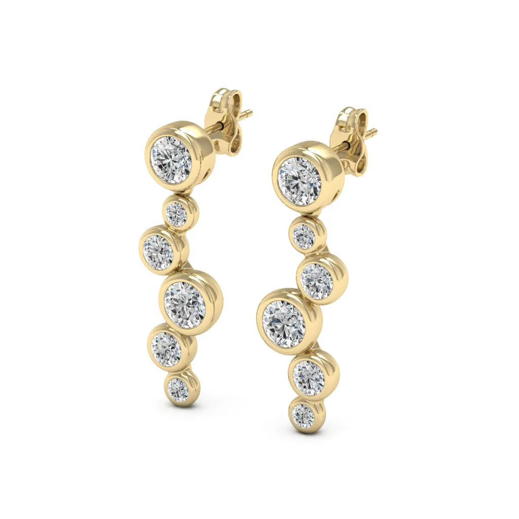 1.56 d.e.w cts Laverne Moissanite Dangle Earrings
