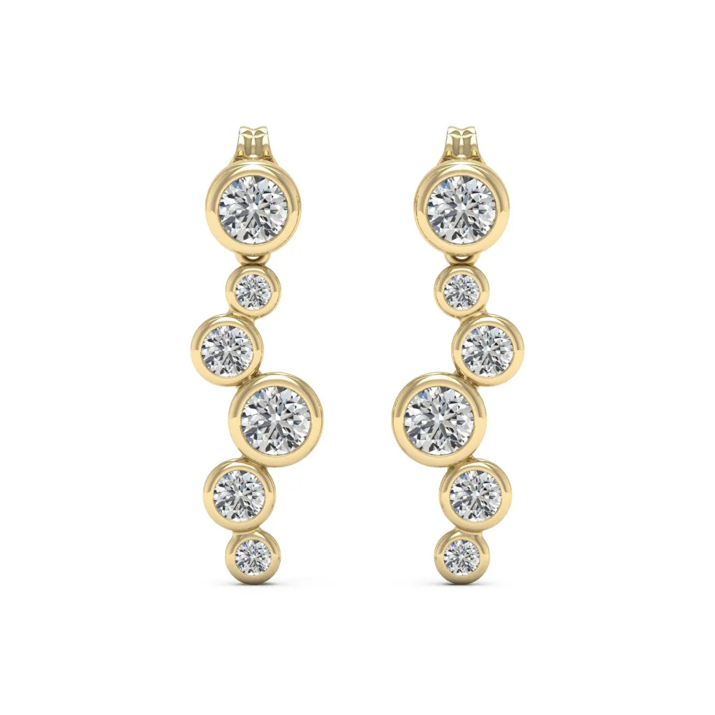 1.56 d.e.w cts Laverne Moissanite Dangle Earrings