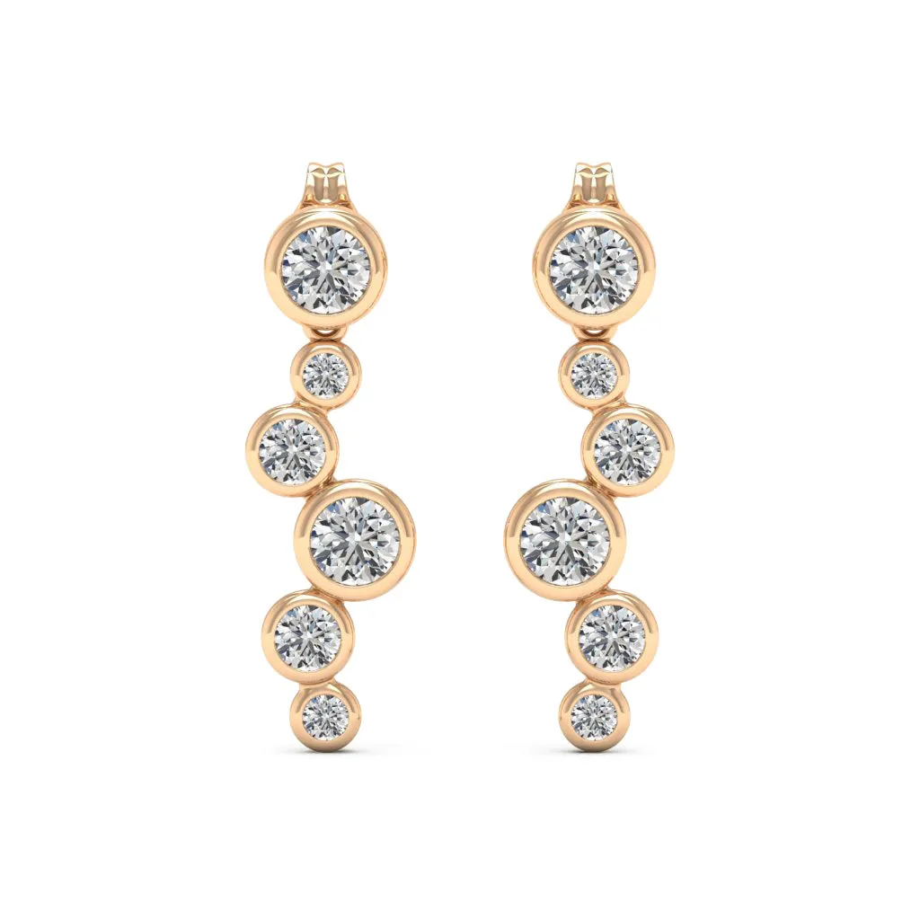 1.56 d.e.w cts Laverne Moissanite Dangle Earrings