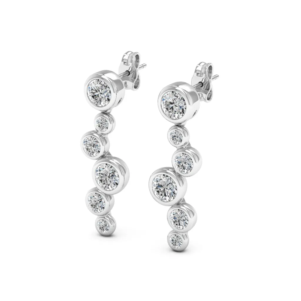 1.56 d.e.w cts Laverne Moissanite Dangle Earrings