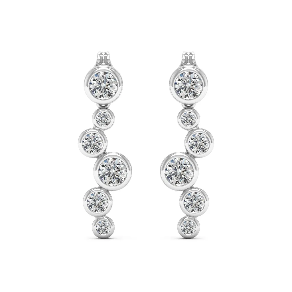 1.56 d.e.w cts Laverne Moissanite Dangle Earrings