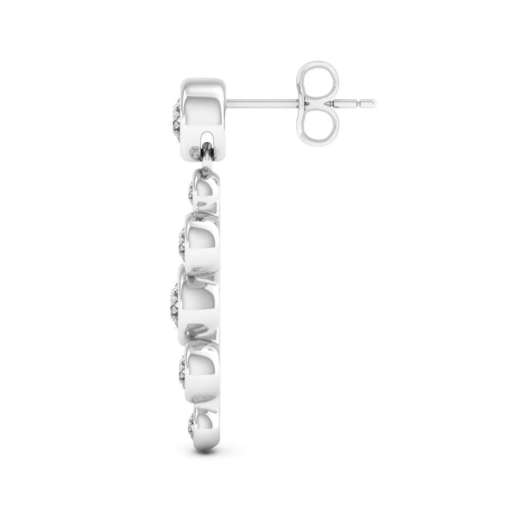 1.56 d.e.w cts Laverne Moissanite Dangle Earrings
