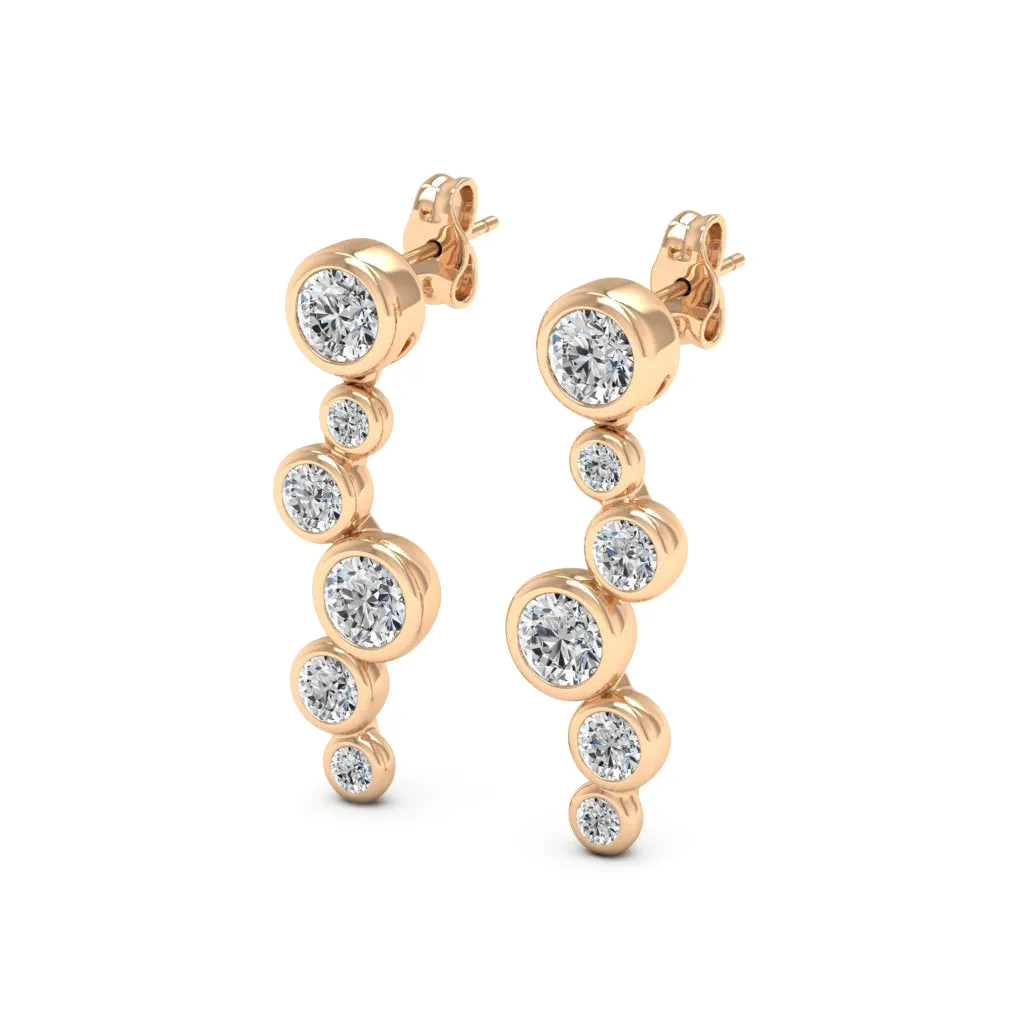 1.56 d.e.w cts Laverne Moissanite Dangle Earrings