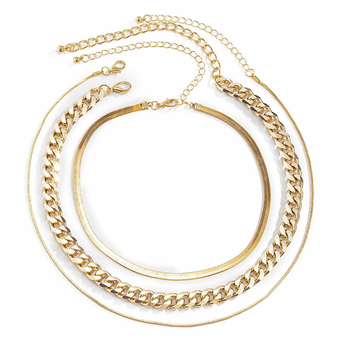 18K Gold-Plated Snake Chain & Choker Set