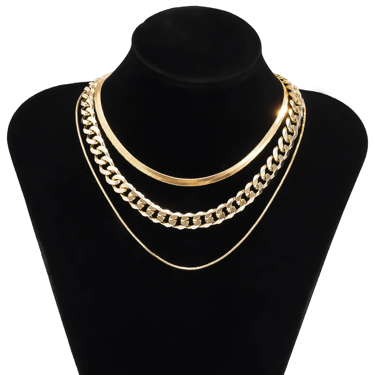 18K Gold-Plated Snake Chain & Choker Set