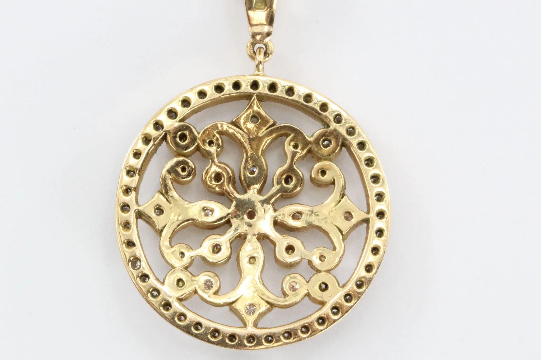 18K Rose Gold & Diamond Penny Preville Lace Pendant Necklace