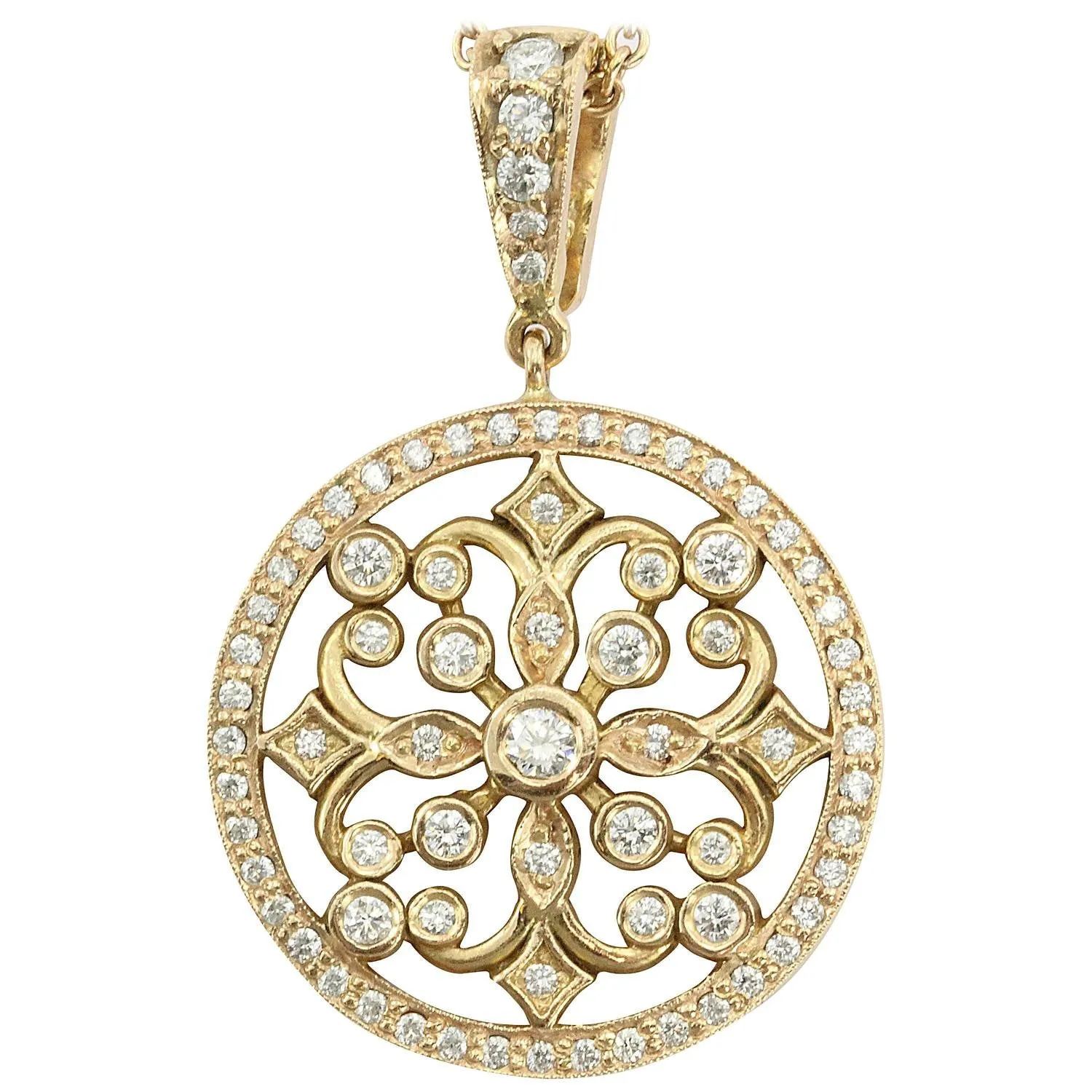 18K Rose Gold & Diamond Penny Preville Lace Pendant Necklace