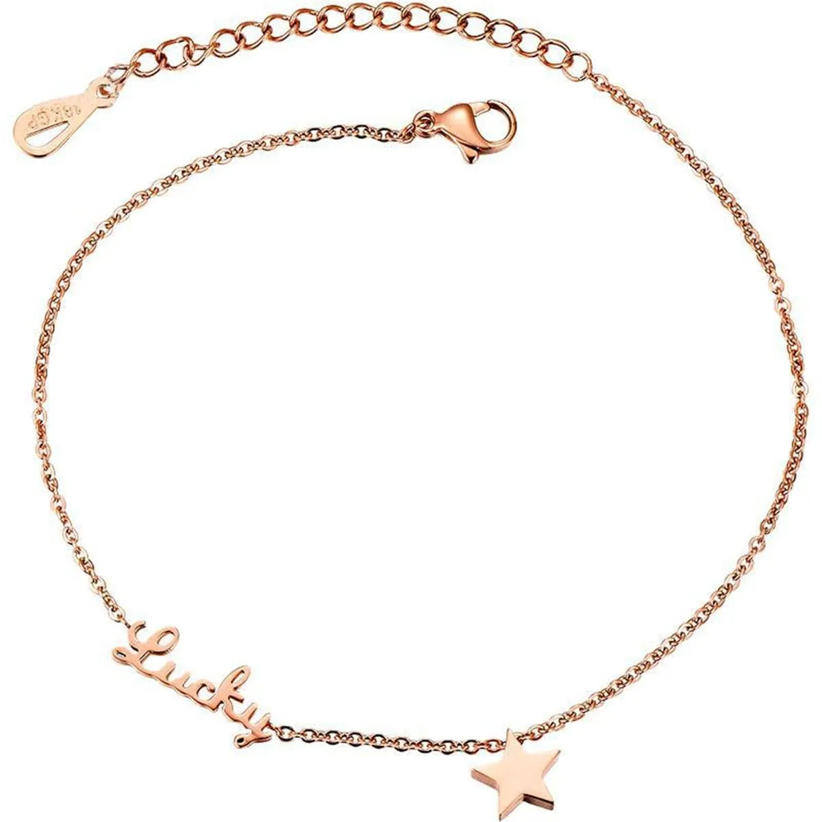18K Rose Gold-Plated 'Lucky' Star Anklet