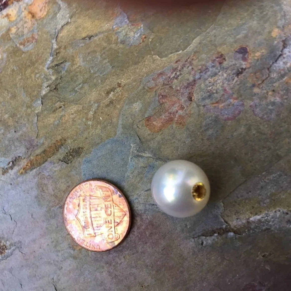 18KT Yellow Gold Paspaley South Sea Pearl Pendant Swap 13mm "Fine"