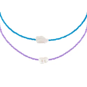2 Piece Baroque Bead Choker Combo Set