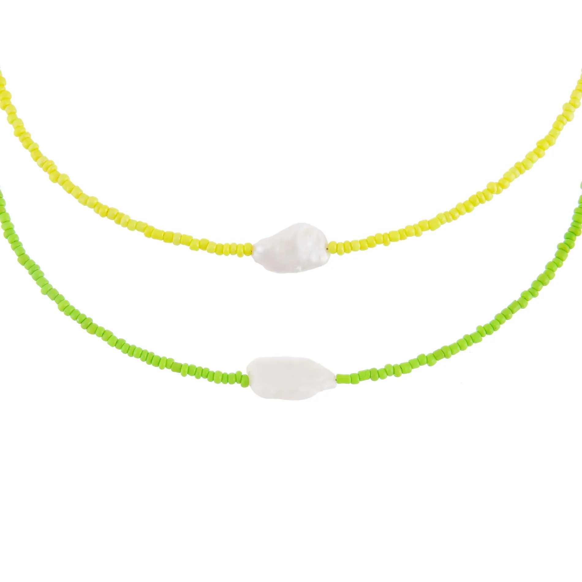 2 Piece Baroque Bead Choker Combo Set
