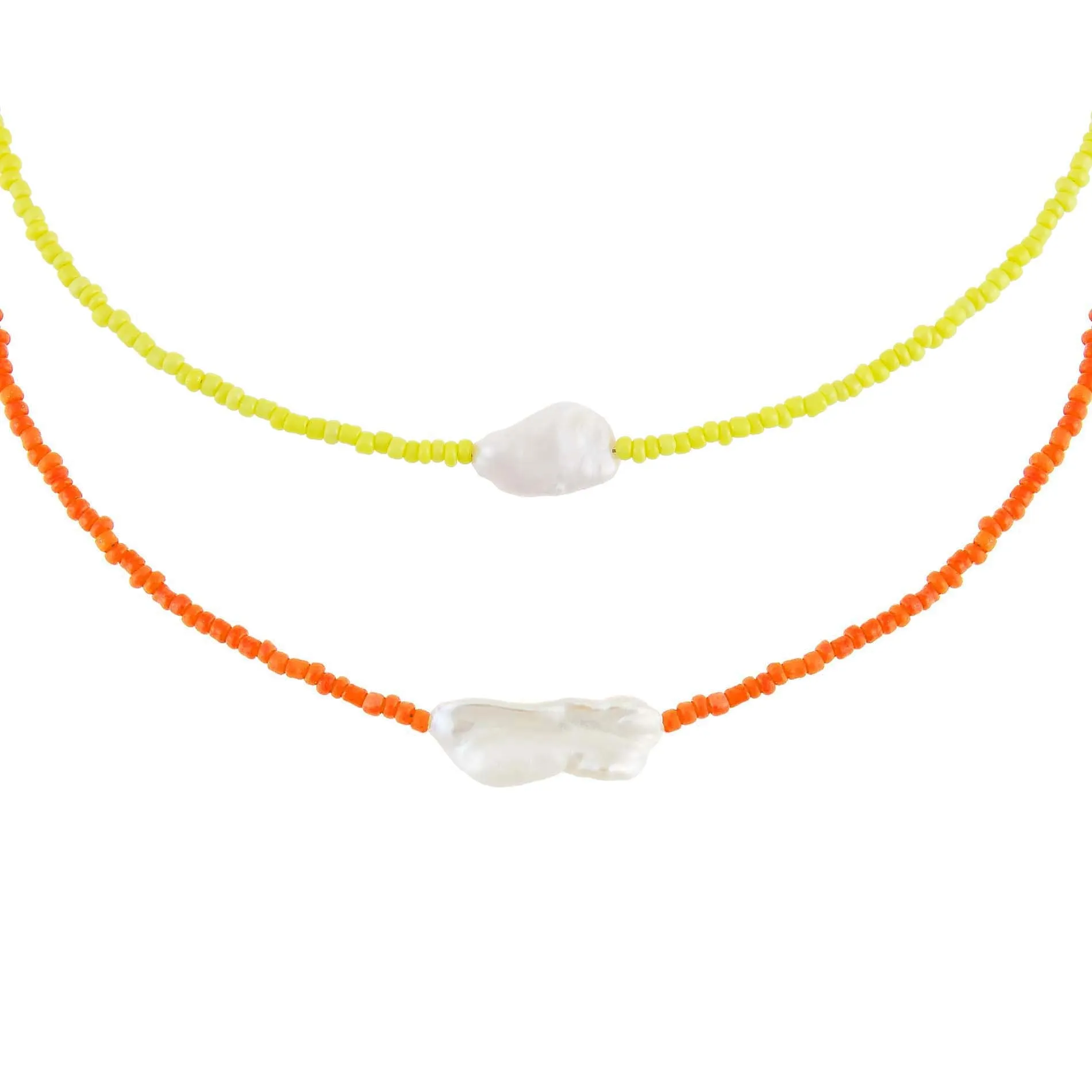 2 Piece Baroque Bead Choker Combo Set