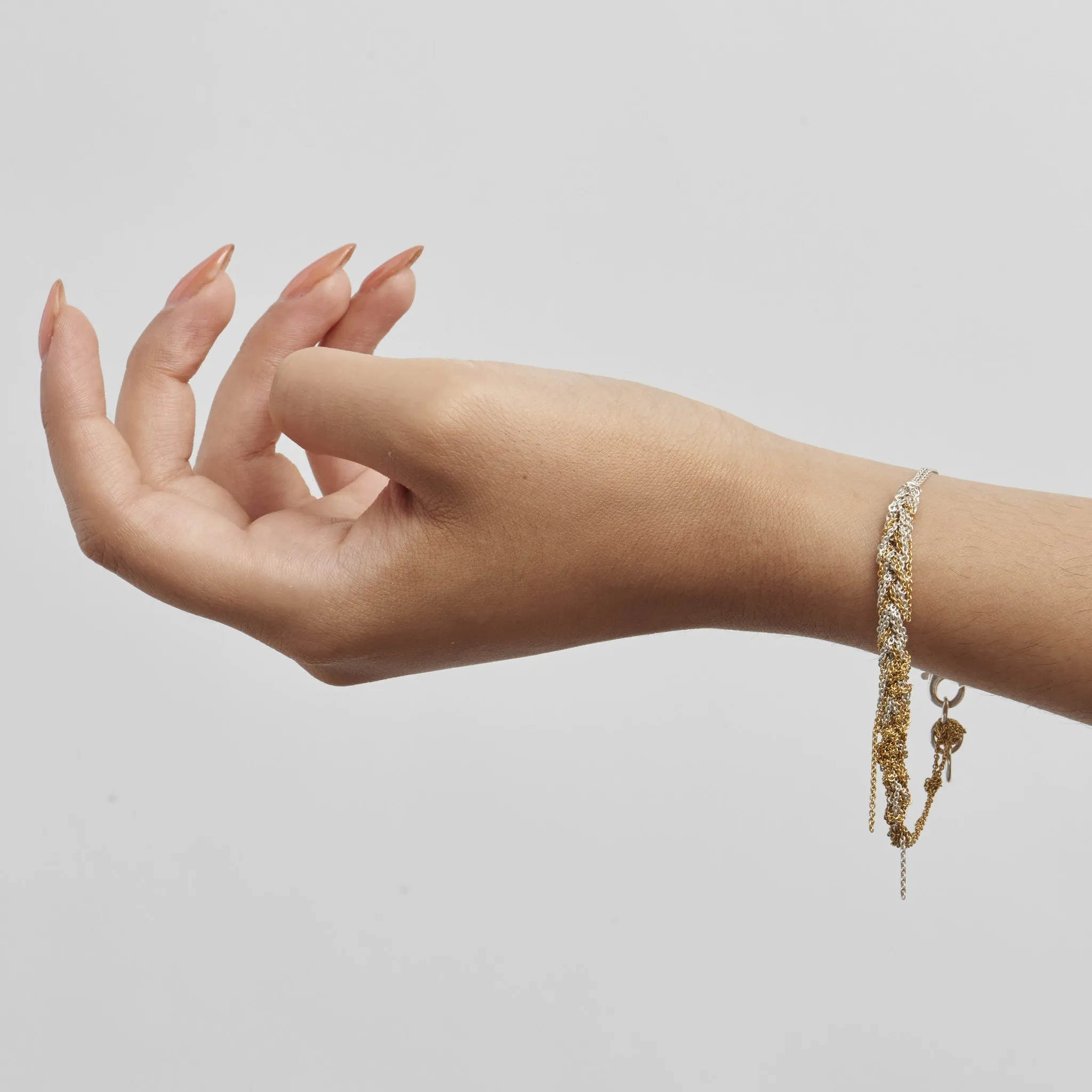 2-Tone Bare Chain Bracelet in Haze   Rose Gold