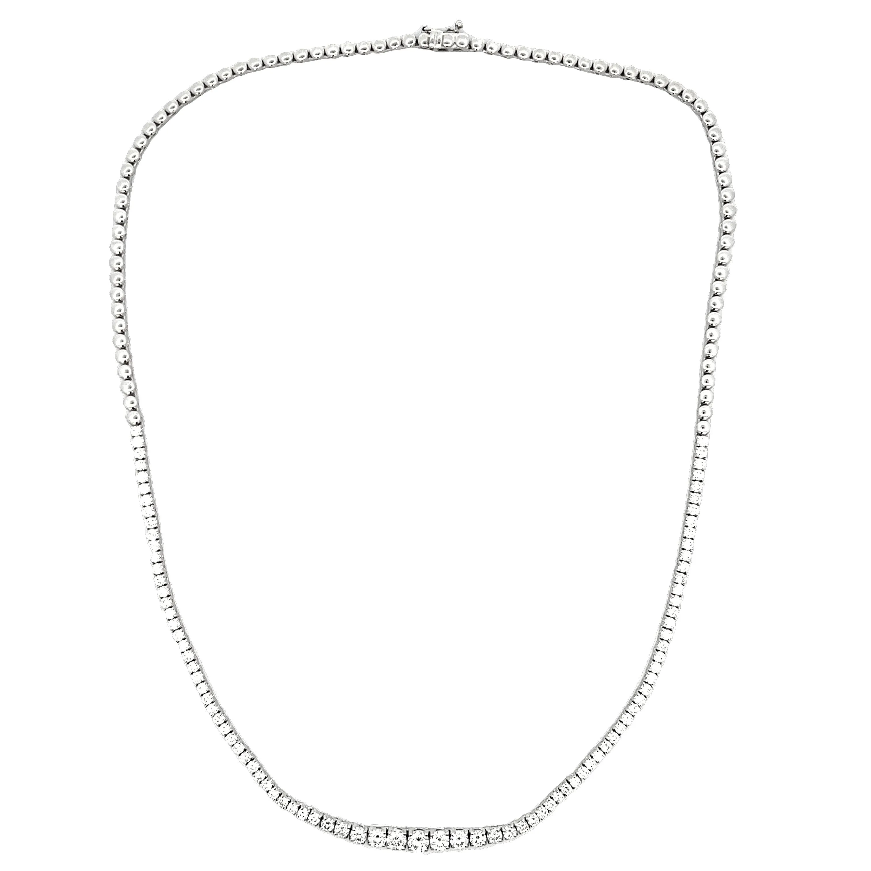 4.01ct 18k White Gold Diamond Choker Necklace